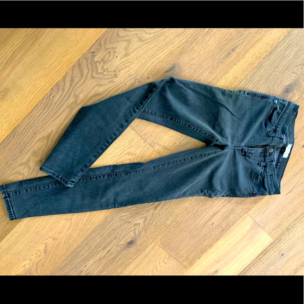 Madewell skinny skinny black/dark grey jean sz 27